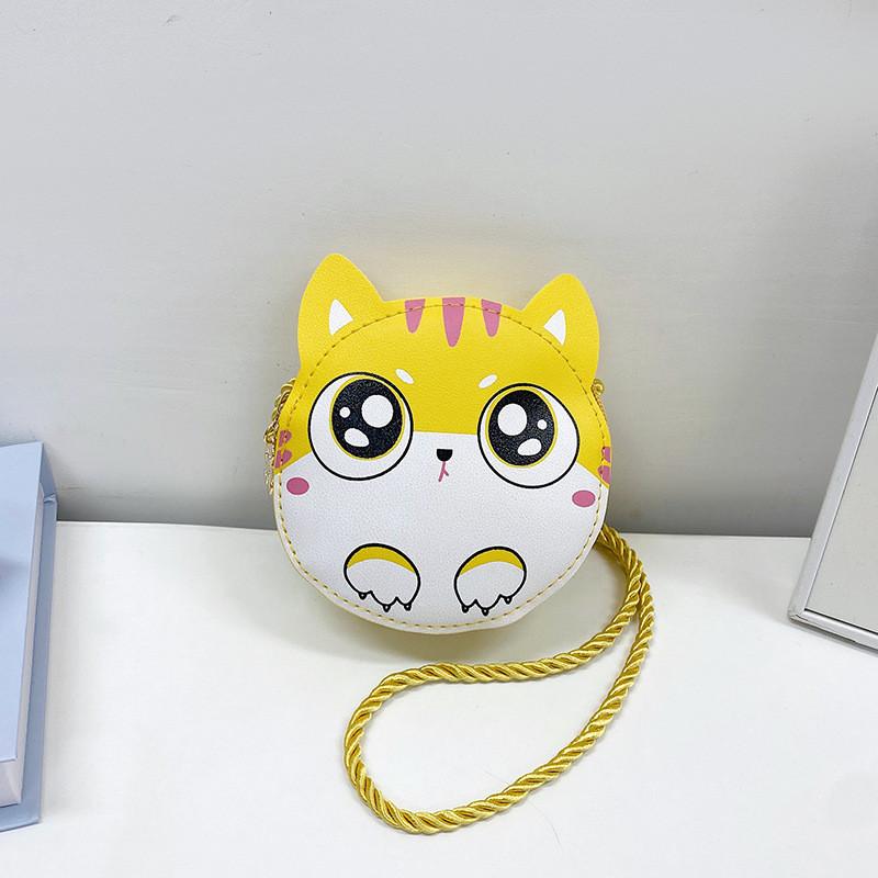 Cute Design Kitty Pu Shoulder Bag For Toddler Girls Stylish And Durable Accessory Everyday