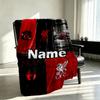 Custom Name Personalized Football team F.C Print Blankets, Home Decor, Bedroom, Sofa, Camping, Couch, Gifts for Birthday Christmas