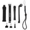 PULUZ 3-Way Grip Treppiede pieghevole Selfie-stick Estensione Monopiede per GoPro, Insta360 ONE R, DJI Osmo Action e altre action camera, lunghezza: 20-58 cm
