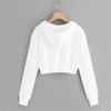 Damen Casual Farbe Reißverschlusstasche Oberteil Kapuzenpullover mit Kordelzug