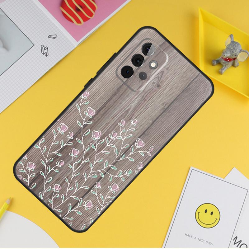 Natural Bamboo Wood Pattern Print Case For Samsung Galaxy A16 A26 A36 A56 A06 A55 A35 A15 A53 A32 A52 A33 A13 A14 A34 A54 A17