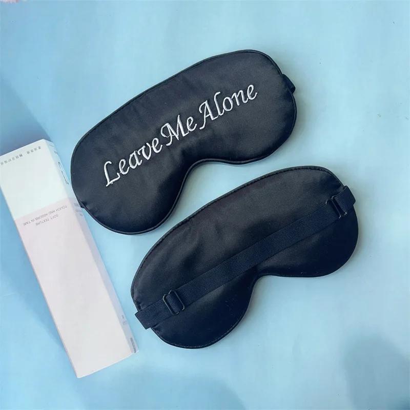 Embroidered Silk Sleep Mask Silk Eye Mask Soft Blackout Blindfold With Adjustable Strap Sleeping Eye Cover Mask For Travel