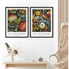 Framed William Morris Wall Art Set of 2 Vintage Botanical Birds Posters William Morris Exhibition Print for Dining Room Office Bedroom 12x16in