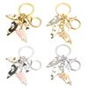 Söt Katt Fiskben Nyckelring Hänge Unik Nyckelring Söt Nyckelring Handväska Tillbehör Legering Material Väska Smycken för Tonåring