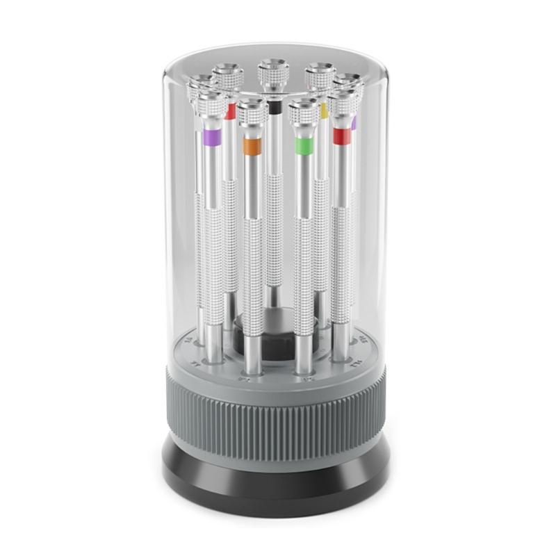 

Набір з 9 викруток для годинникаря 0,8 мм-2,0 мм для ремонту ювелірних виробів, годинників, окулярів, електроніки, шліцеві викрутки 1