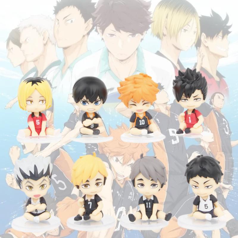 Haikyuu Volleyball Boys Q Version Pvc Figure Blind Box Toy Set 8 Designs