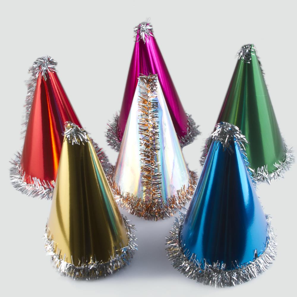 

Серебристая картонная шляпа