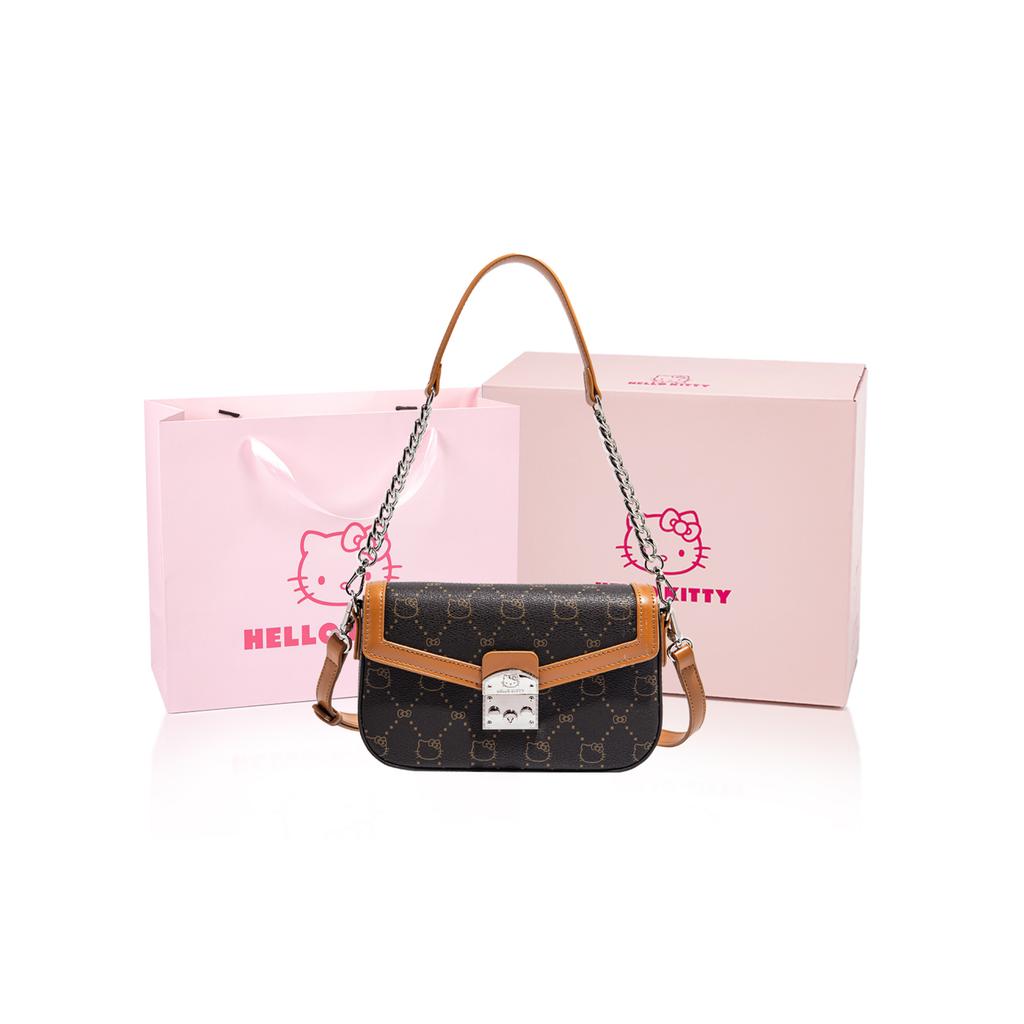 New Sanrio Hello Kitty PU Shoulder Bag Regular Women's Ecru/Khaki/Coffee SHHF41410