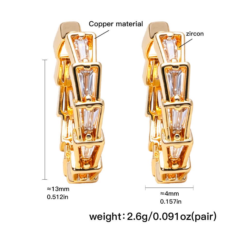European Style Zirconia Ear Cuff Earring - Lightweight, Luxurious High-End Feel, Cold Style Jewelry for Women.