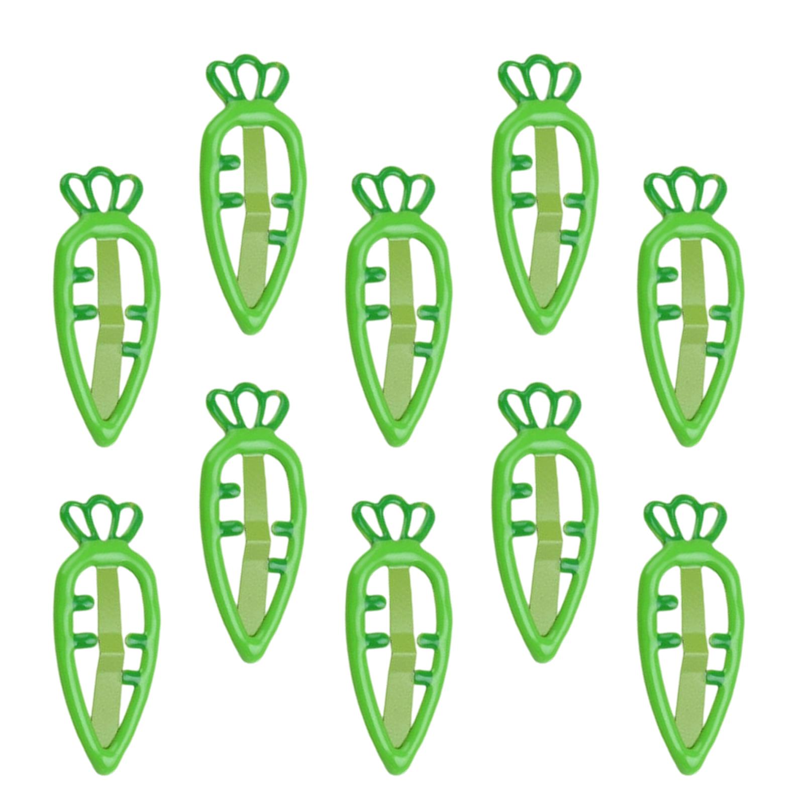 

Красочные Повседневные Заколки для Волос Зажим Морковь Милый Пасхальный Плоский Зажим Заколка Пасхальная Морковь 2000-е Зажим для Волос для Пучков зелёный