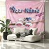 Diddl Custom Name Wall Tapestry Aesthetic Wall Hanging Printed Fabric Blanket Decorative Tapestries for Bedroom Living Room Home Decor