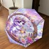1PC Unicorn Flowers Umbrella-8-Rib Reinforced, Automatic Open, Lightweight & Durable, Fashion Accessory for Outdoor, H0337