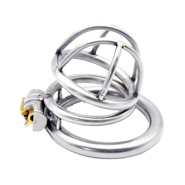 Male Metal Chastity Device Slave Penis Lock Anti-erection Cock Cage Adult Sex Toys for Men