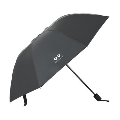 Vinyl Clear Umbrella UV Protection Sunumbrella Folding Thick Pole Sunscreen Black Rubber Umbrella Solid Color Fully Automatic