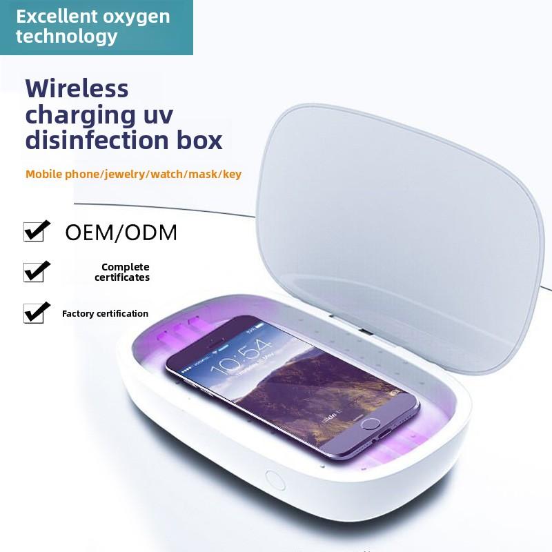

Ультразвуковой очиститель 3-в-1 UVC УФ Дезинфекционная коробка Беспроводная зарядка для мобильного телефона Контактные линзы Брекеты