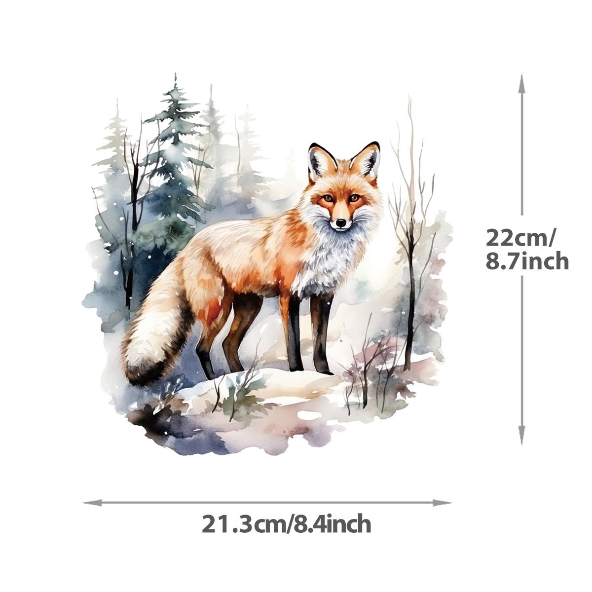 

Нашивка с изображением животных, зимняя лиса, крутая термопереводная футболка, толстовки, наклейки для одежды, наклейка «Сделай сам», нашивка с изображением парчей Ropa, простая печать