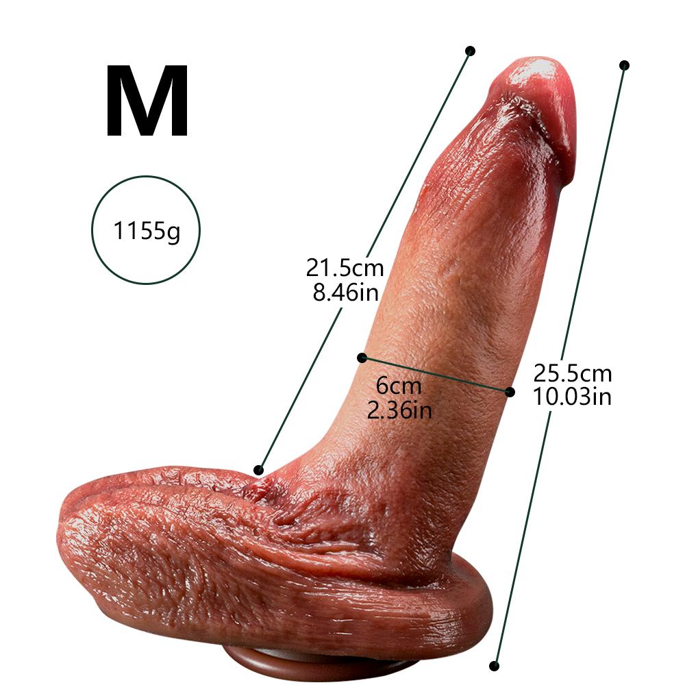 Meat Bully Doppelter Flüssigsilikon-Künstlicher Penis-Makeup Weiblicher Masturbator Dicker langer Urlaubspenis Sexuelle Bedarfsartikel für Erwachsene