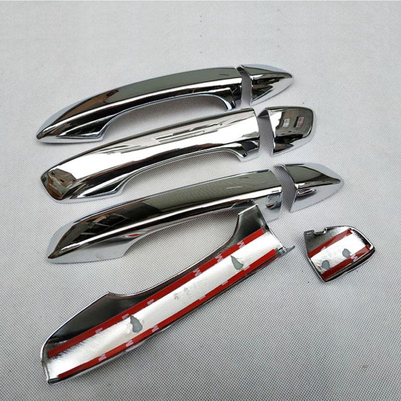 Para Volkswagen New Tiguan MK2 2017 2018 Capa Cromada da Maçaneta da Porta Adesivos de Estilo de Carro Acessórios e Peças Automotivas 8