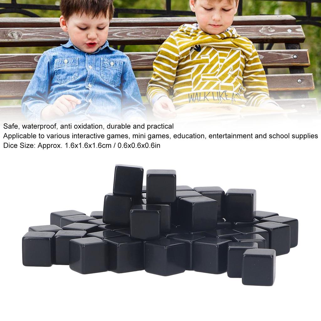 50Pcs     Dice Small Write On Wipe Off Dice for Board Games Digital Teaching