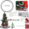 Set Treno di Natale con Luci Suoni Set Binari Ferroviari Locomotiva Motrice per Albero di Natale Giocattoli Elettronici Regalo per Bambini