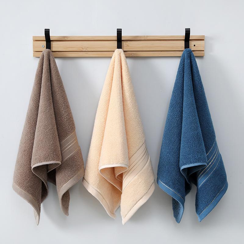 Gold Thread Thick Combed Cotton Towel Gift Set - 32-Strand Absorbent Face Towels