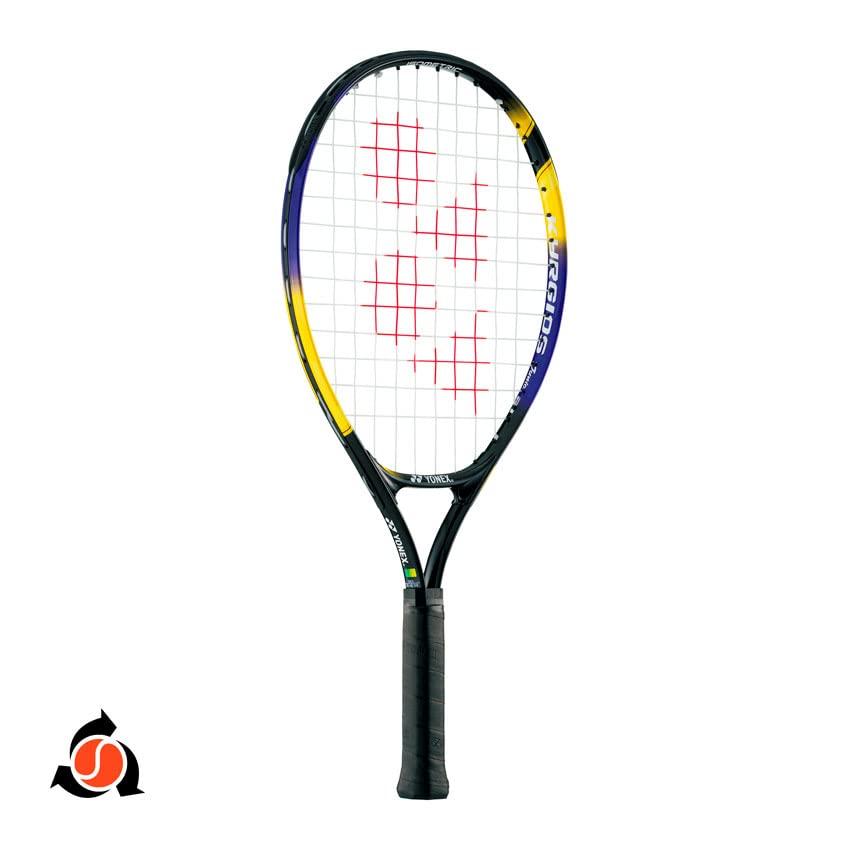 YONEX Hard Tennisschläger Kyrgios Player Modell Kyrgios Junior 21 01NKJ21G G03 (Darm angespannt) Gelb/Marineblau (392)