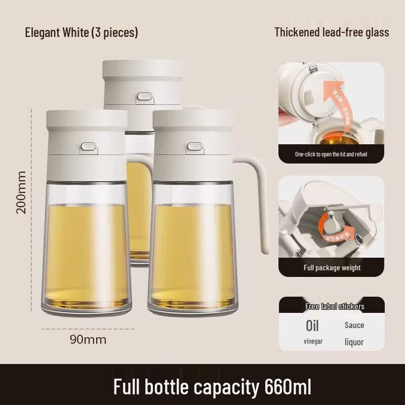 Qiwei Glass Leak-Proof Oil Dispenser Bottle