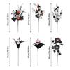 Black Halloween Decorations DIY Accessories Artificial Pumpkin Maple Branches Props Halloween Halloween Pumpkin Flower Stem