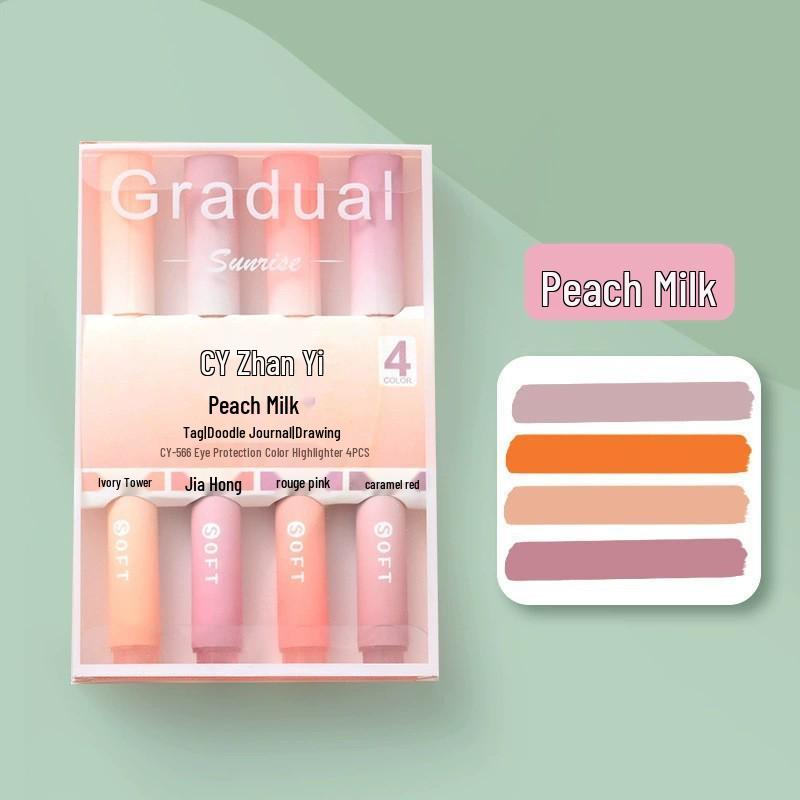 Farbverlauf Textmarker Set: 12 Studenten-Augenschutz-Marker mit großer Kapazität.