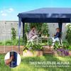 Foldable Marquee 6x3 m Pop-up with 4 Removable Sides Garden Gazebo with 2 Windows and Transport Bag Blue