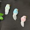 Pair of Crafty Artificial Feather Birds, Exquisite Foam Animal Model, Unmissable Tit Decor for DIY Project, Home and Garden.