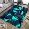 3D Polygons Printed Carpet for Living Room Bedroom Bedside Bathroom Floor Mat Area Rug Sofa Mat Home Decor Large Size