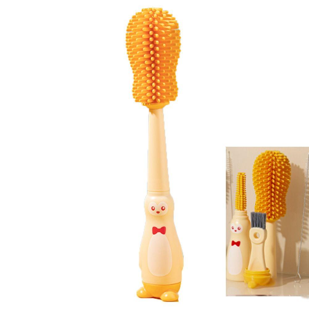 Flexible Silicone Bottle Brush Silicone Bottle Cup Scrubber Durable Bottle Brush Set  Home