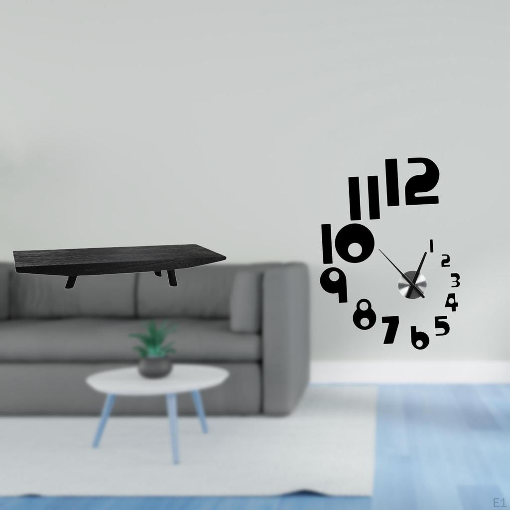 Rustic Multi Use Decorative Tray And Creative 3D Wall Clock Stickers for Home Office Kitchen Wedding