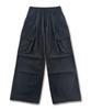 RAYFIKERS Elastic Waist Wide Parachute Cargo Pants Mr5Pu552_Black