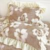 1PC Thickened Pillow Set Lace Pillow Cover Single Thickened Warm Milk Fleece Pillowcase