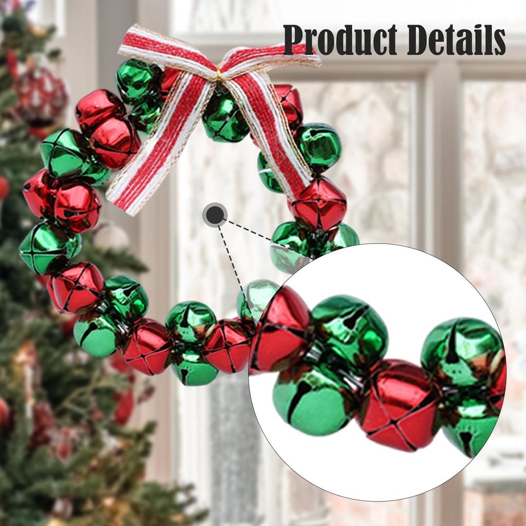 Christmas Bell Garland Accessory Party Supplies Wall Hanging Ornament for Christmas Tree Anniversary Window Bedrooms Outdoor