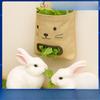 Cute Canvas Rabbit Hay Feeder Bag Hanging Guinea Pig Food Storage Pouch Reduce Hay Waste for Small Herbivore Pets