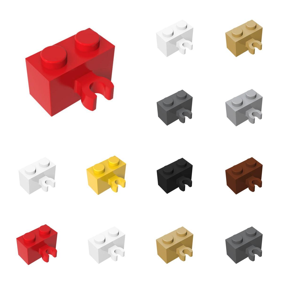

50pcs Modified 95820 1x2 Building Blocks Kit With Open O Clip Bricks Educational Particle Puzzle Toy Children Birthday Gifts 50pcs
