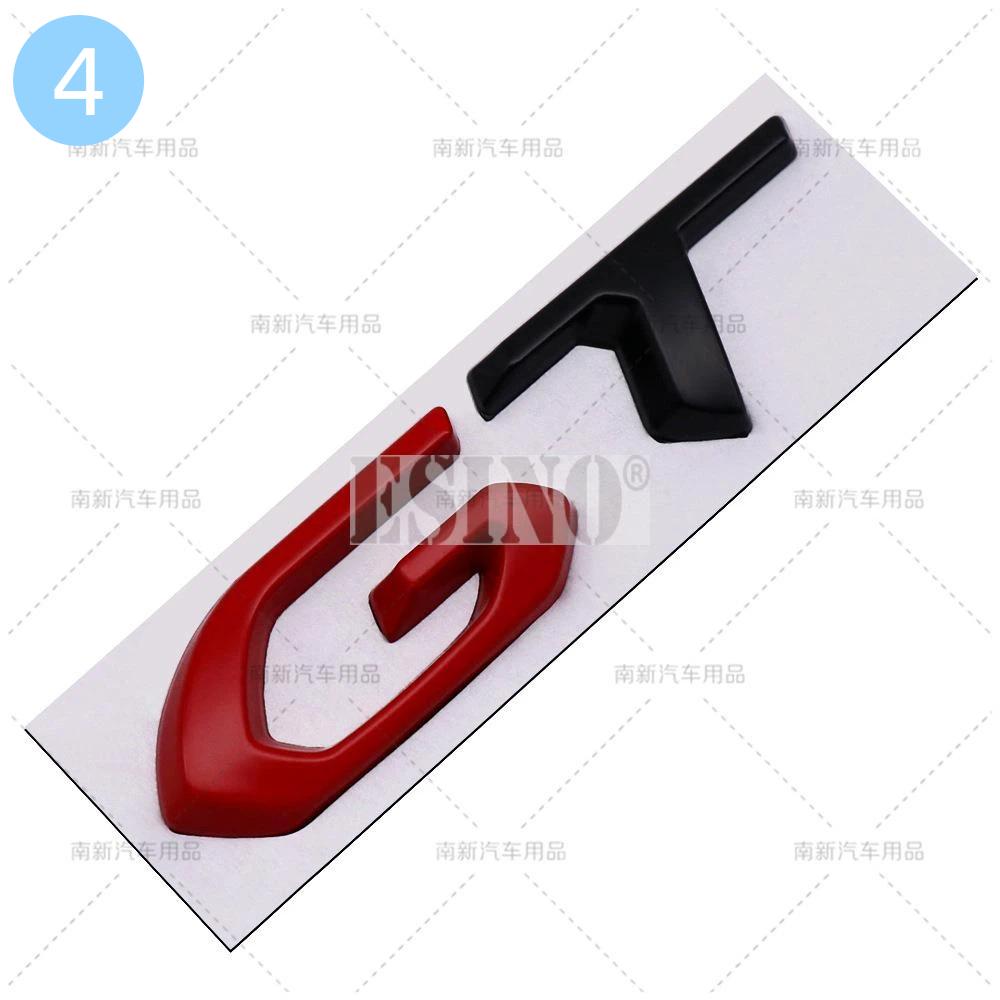 Car Styling GT 3D Metal Emblem Badge Body Fender Sticker Applicable To RCZ 308 508 3008 5008