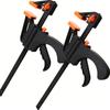 8 Inch Bar Clamps for Woodworking, 1/2 Pack Quick Grip Clamps Trigger  One Handed Ratchet Clamp, Mini Small Bar Clamp for Craft