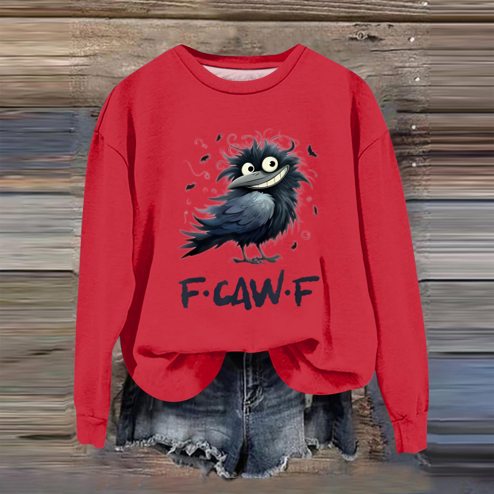 

Женская модная повседневная толстовка с длинным рукавом, свободного кроя, с принтом S красный