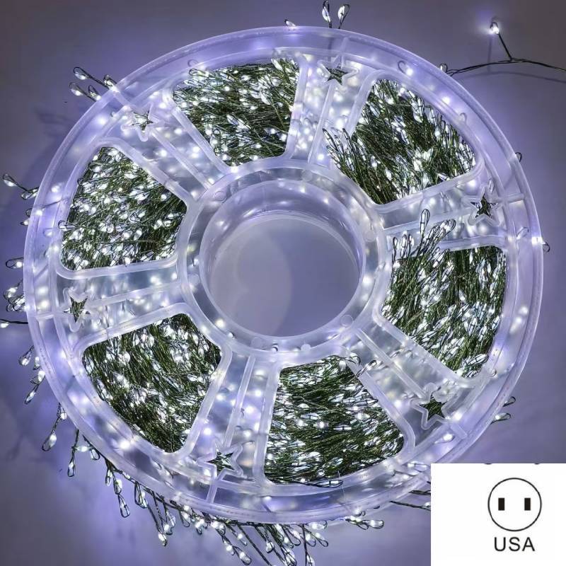 

Светодиодная гирлянда из медной проволоки Фейерверк Зеленая Уличные Праздничные Украшения Сад White USA