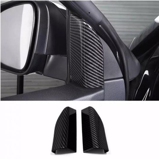 For Toyota Highlander 2017- Carbon Fiber Front Door Decor Cover Trim