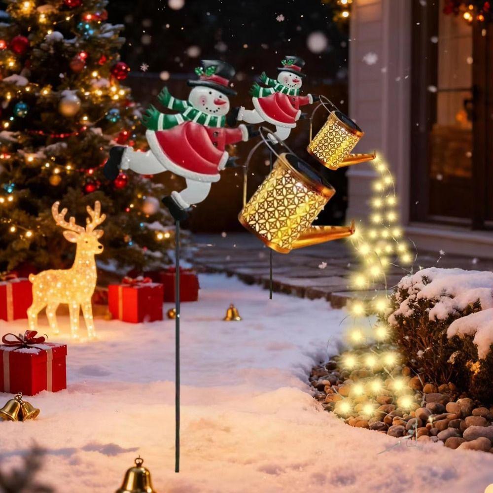 Watering Can Solar Snowman Lights Solar Powered LED Light Solar Stove Lights Pathway Lighting Hanging Light Solar Water Kettle