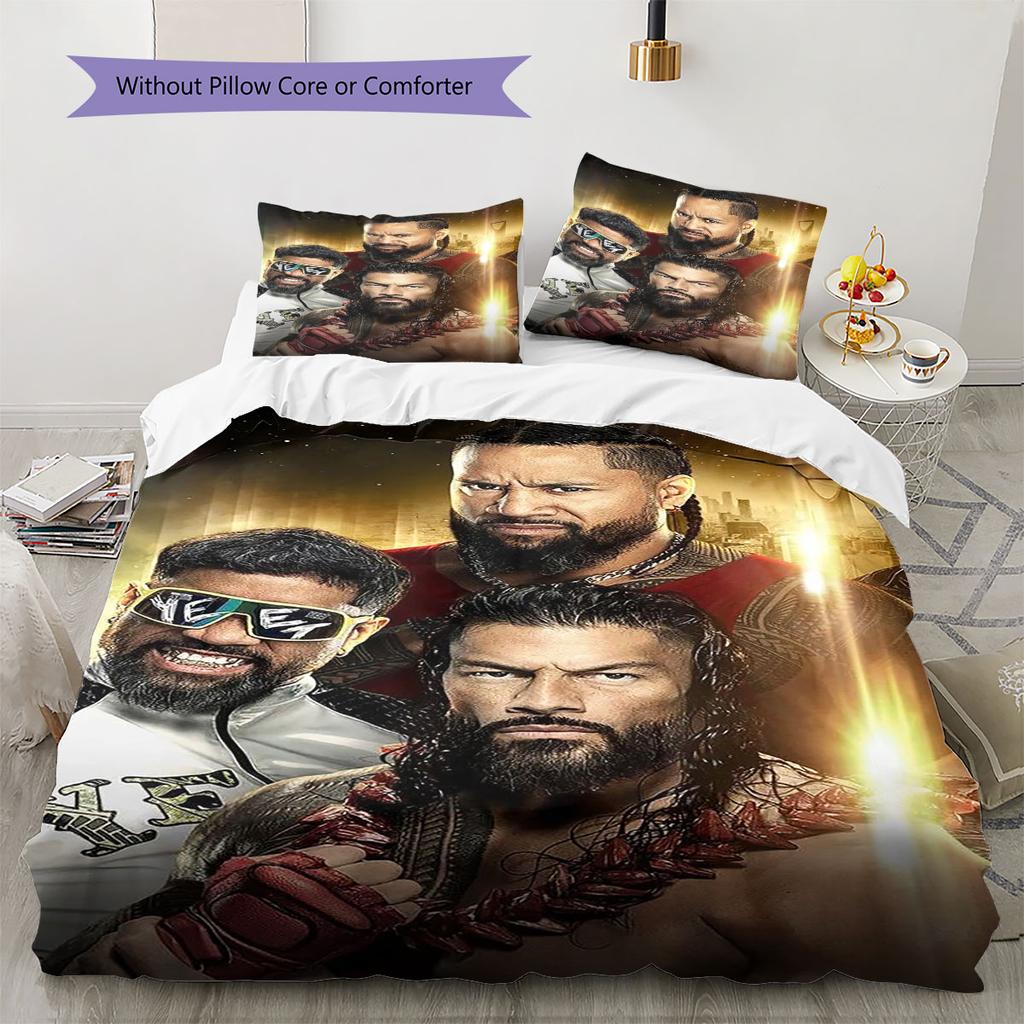 Leati Joseph Joe Anoa'i Pattern Bedding,Quilt Set Quilt Cover Pillowcase Home Birthday Gift(1 * duvet cover + 2 * pillowcase, without core)