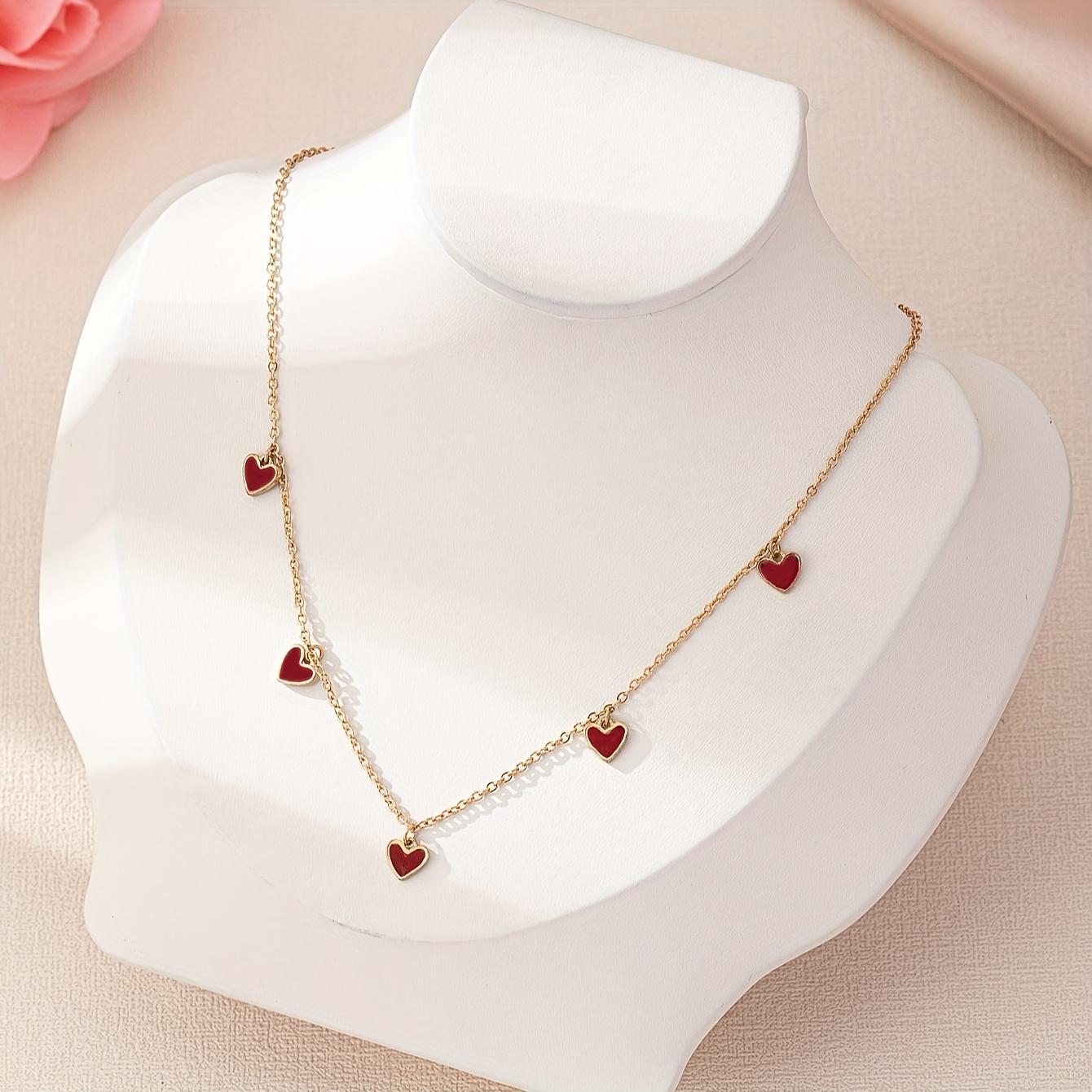 

1pc/Set Women Heart Shaped Light Luxury Minimalist Niche Necklace for Daily Gift One-size золотисто-желтый