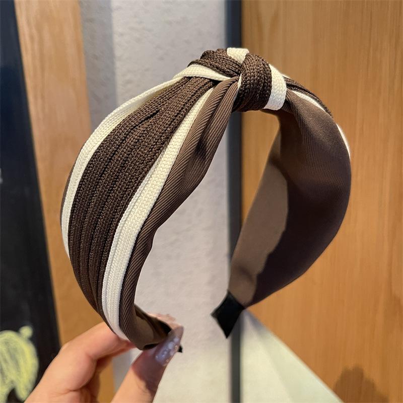 Stunning Woman Knitting Cloth Knotted Hairbands for Women Girls Casual Shopping Party Headpiece Autumn Winter Head Wears