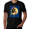 Riding High Halloween Witch Pin-up Girl T-Shirt Long Lasting Casual T-Shirt