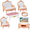 Mini Home Dollhouse Furniture Set 1:12 Scale Doll Living Room Miniature Kitchen Bathroom  Kids Toys
